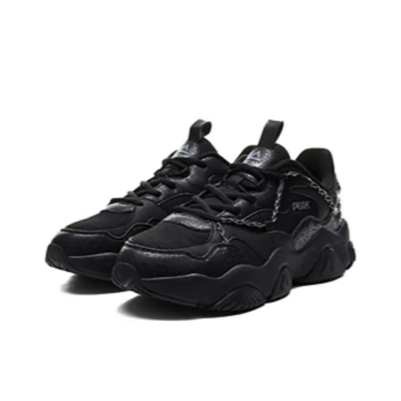 PEAK Classic Heritage Anti Slip Wear Resistant Low Top Casual Shoes Men Black-2