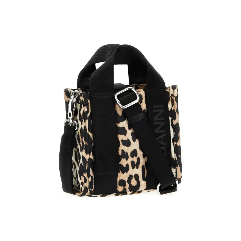 GANNI Polyester Tote Bag Shopping Bag Shoulder Bag Crossbody Bag Handbag Mini Women's Multicolor-3