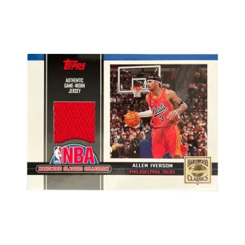 Topps 2004 05 HARDWOOD CLASSICS Collection Iverson 76 Persons Game Used Jersey Card Eligible Sports Cards 1 Pc