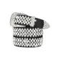 Genuine Leather Fully Paved with Diamonds Black