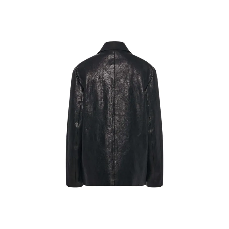 THE ROW Fabian Long Sleeved Leather Jacket-1