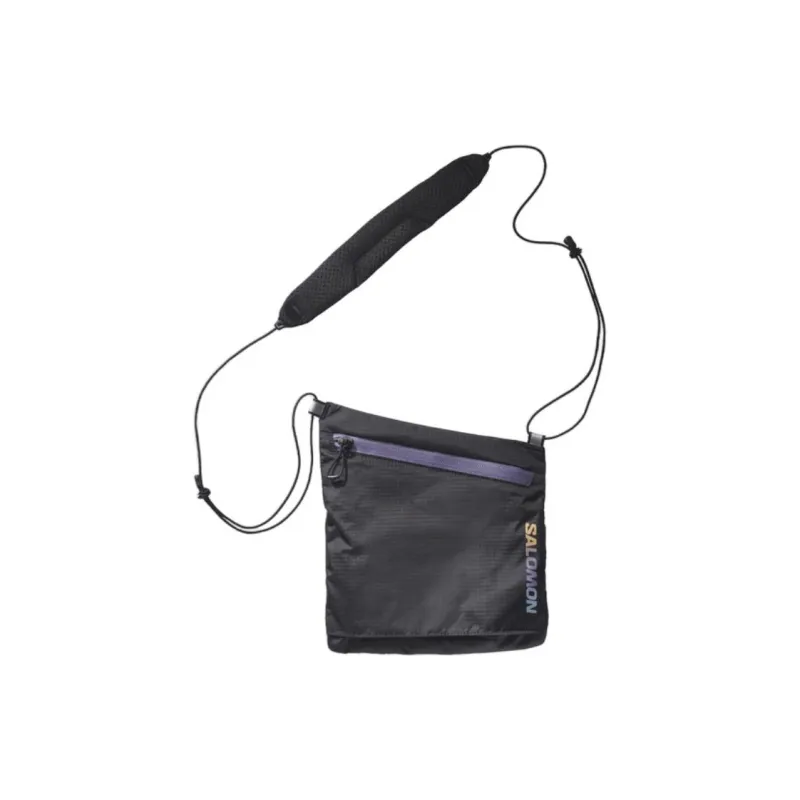 SALOMON Polyester Shoulder Bag, Crossbody Bag Regular Unisex Black Unisex-0