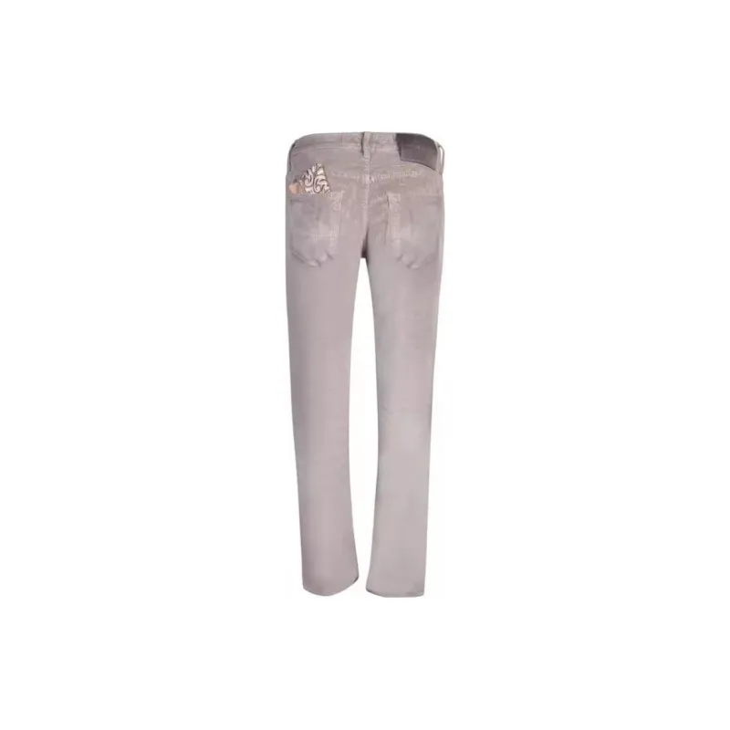 JACOB COHEN Logo Patch Corduroy Trousers-1