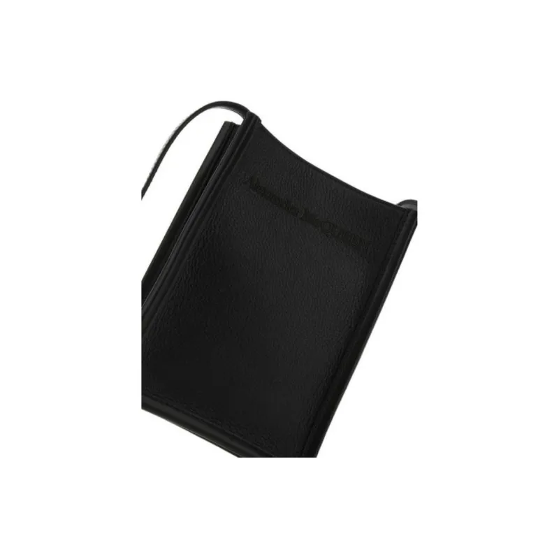 Alexander McQueen Calfskin One Shoulder Handbags Men's Black-4