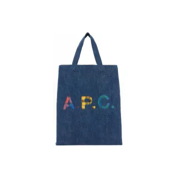 A.P.C Logo Patch Denim Mini Tote Bag