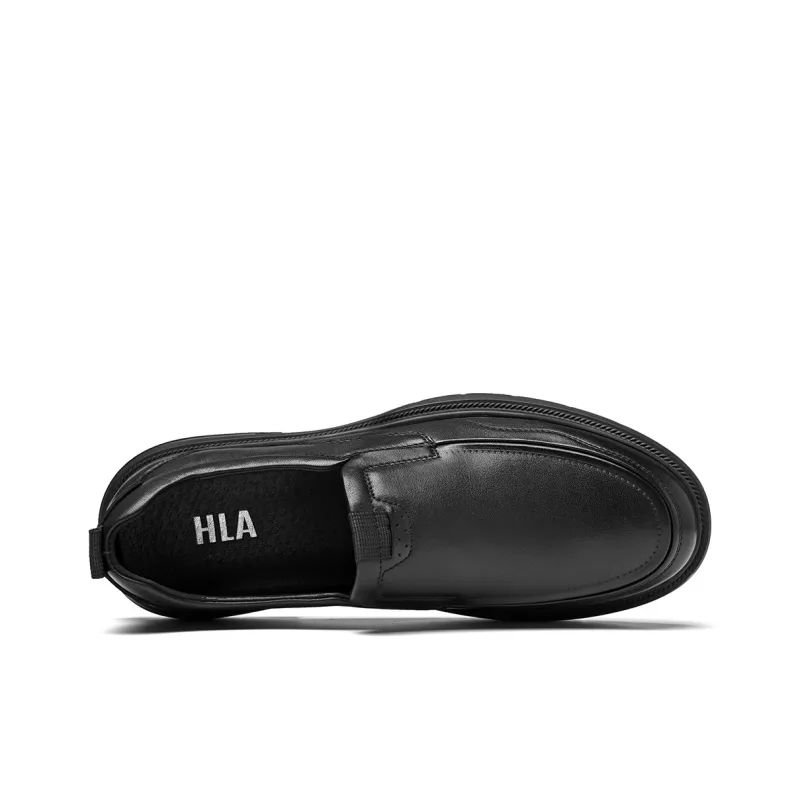 HLA Breathable Soft Soled Business Height Increasing Slip on Dad Shoes Loafers-2