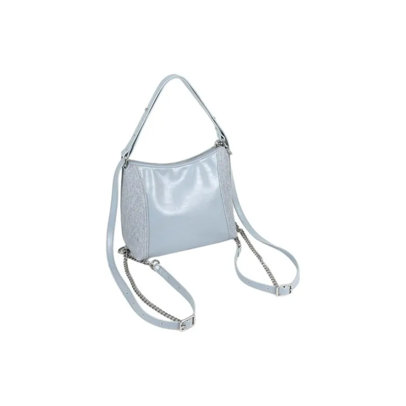 DAPHNE PU Backpack Shoulder Bag Medium Size Women's Blue/White-4