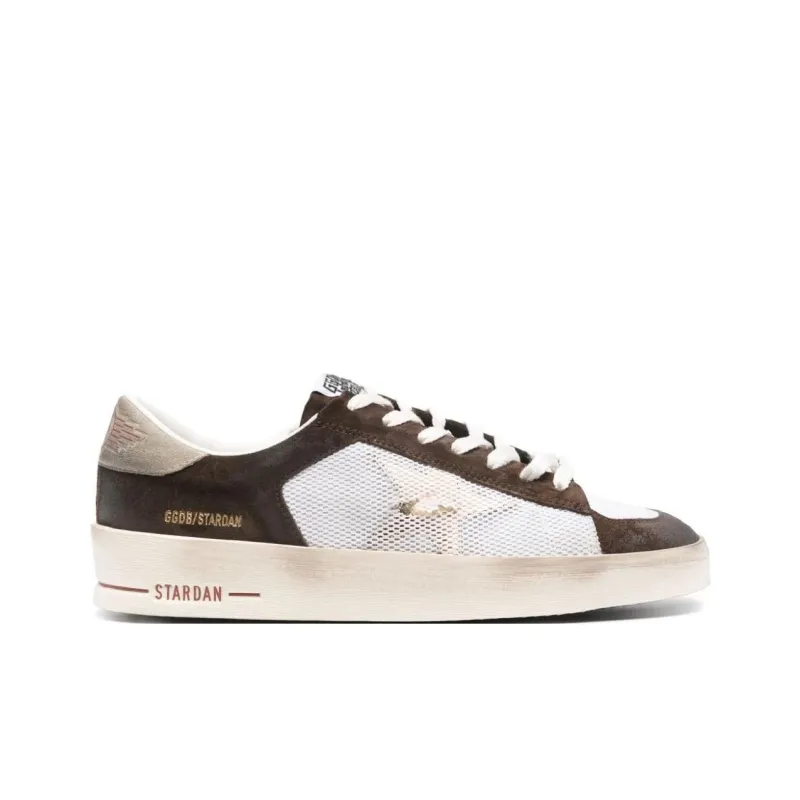 Golden Goose Stardan Low Top Skateboard Shoes Men's Brown-1