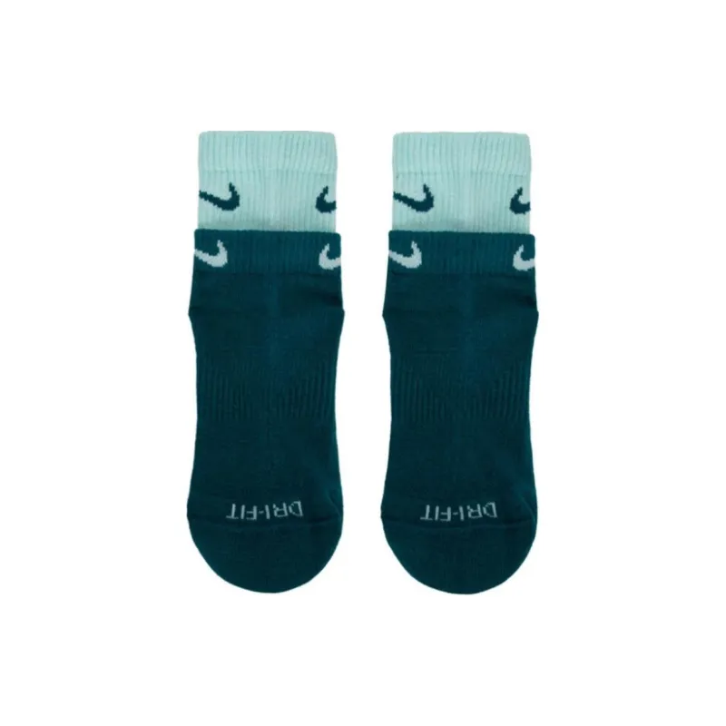 Nike Mid Calf Socks Men's 1 Pack Crystal Cave Water Duck Cyan/Ice Emerald Green-3