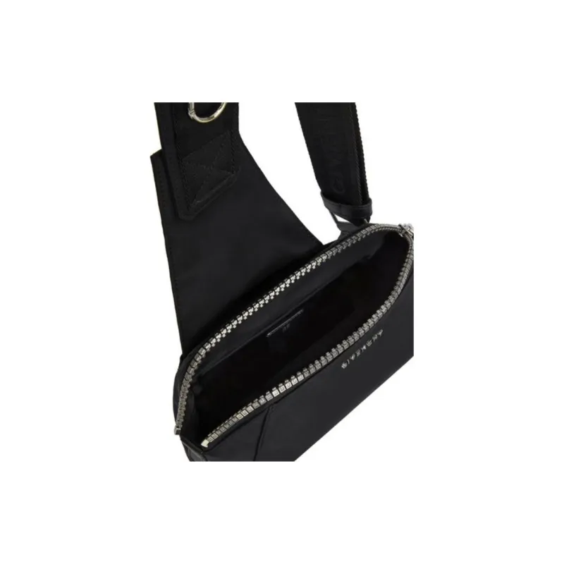 GIVENCHY Antigona Fabric Shoulder Bag, Crossbody Bag Trumpets Men's Black-4