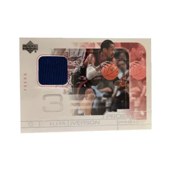UPPER DECK 2001 02 Iverson 76 Persons Game Worn Jersey Card Eligible Sports Cards 1 Pc