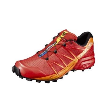 SALOMON SPEEDCROSS PRO Abrasion Resistant Low Top Running Shoes Men Red Yellow