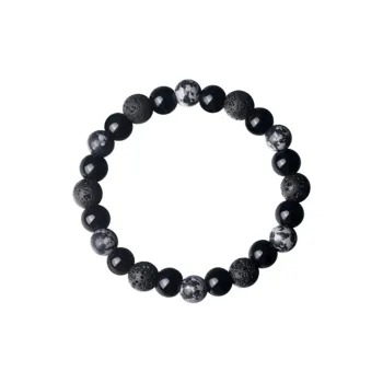 BYG Volcanic Stone Snowflake Agate Bracelets Unisex