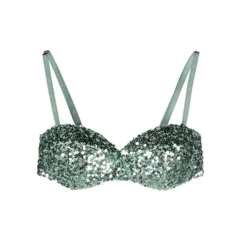 MOSCHINO Jeans Sequined Cropped Top