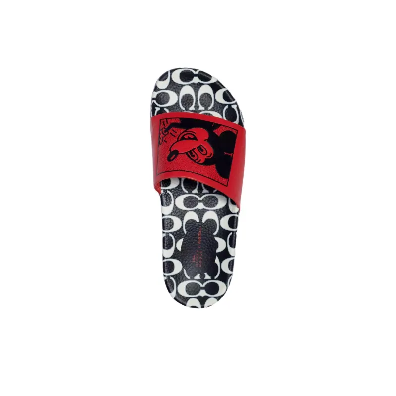 COACH Slide Slippers Women's Red/Black-4