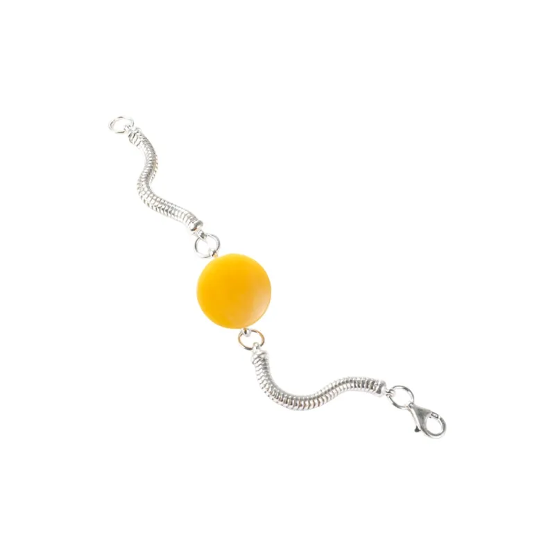 S&A S925 Silver With Amber Beeswax Inlay Bracelets Women's-1