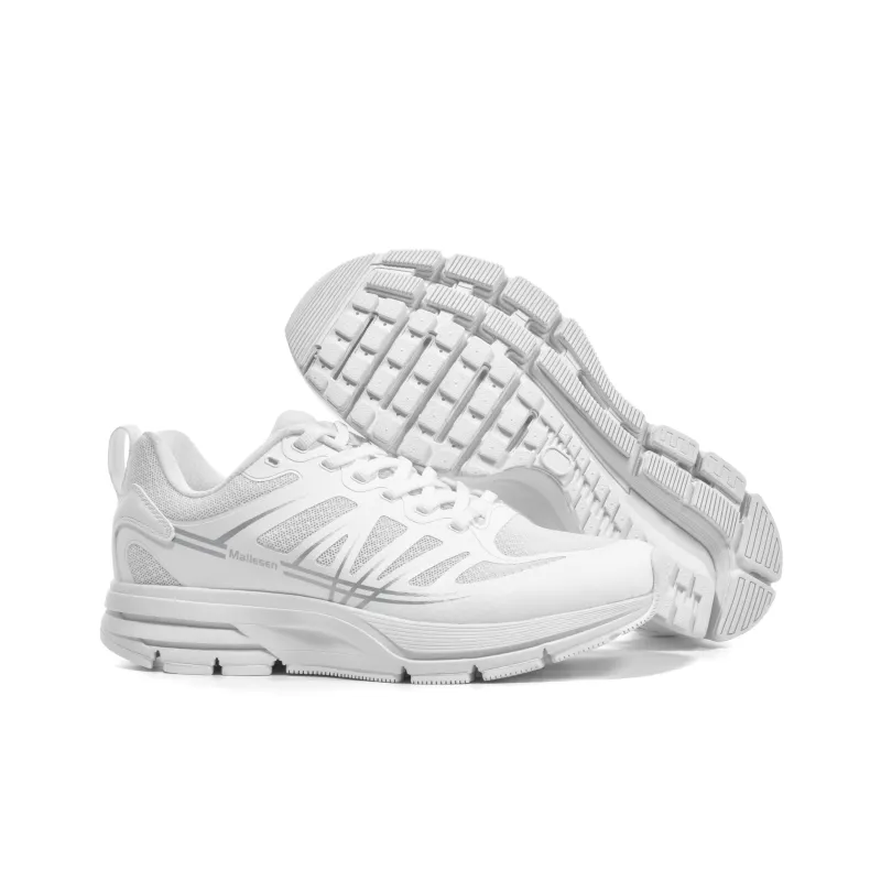 Mailesen Cushioned Slip Resistant Low Top Casual Running Shoes Unisex Pearl White-3