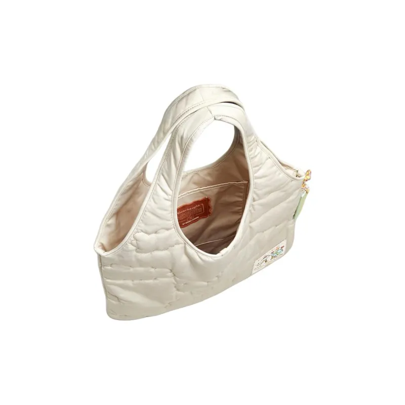 Coachtopia Recycled Polyester Tote Bag, Shopping Bag, Handbag Tubas Women's White-4