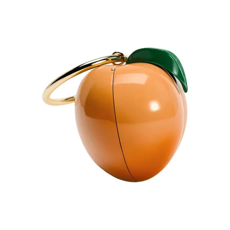 ZARA Brass Box Bag One Shoulder Handbag Mini Women's Orange-3