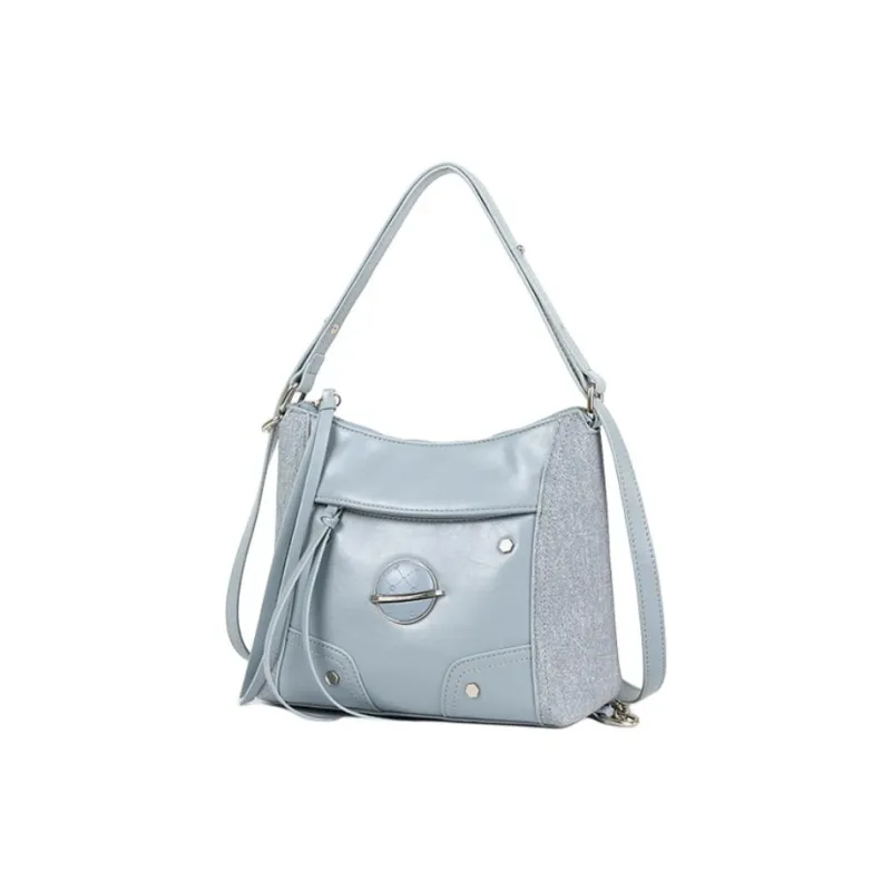 DAPHNE PU Backpack Shoulder Bag Medium Size Women's Blue/White-1