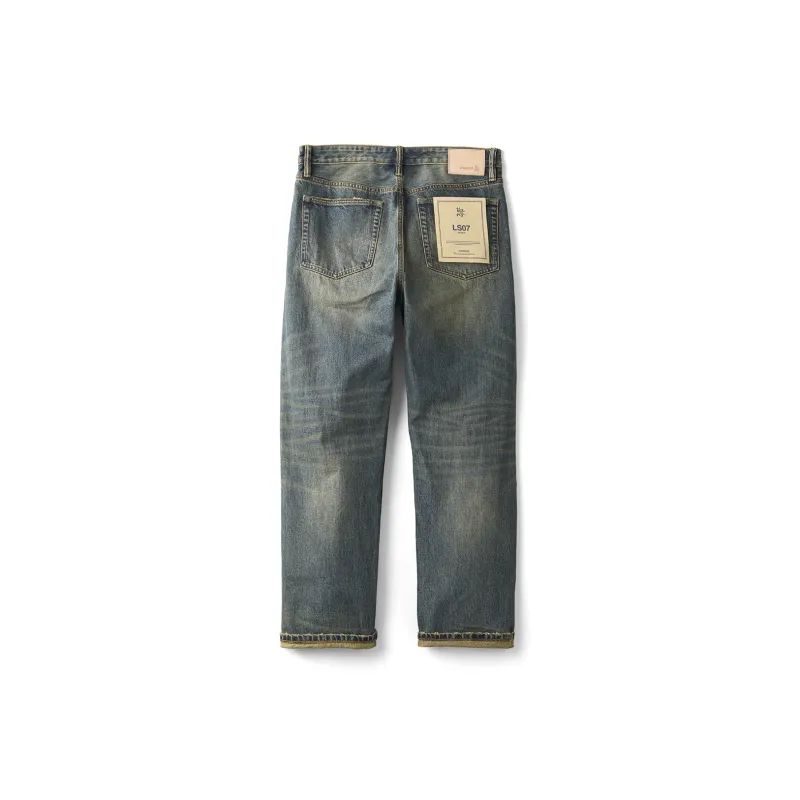 SIMWOOD Jeans Men Washed Nostalgic Blue-1