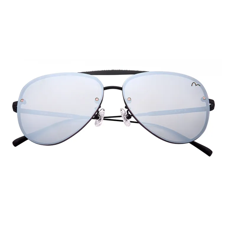 EVISU Metal Aviator Sunglasses Unisex Black-1