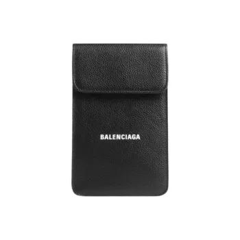 Balenciaga Grained Calfskin Wallet Women's Black