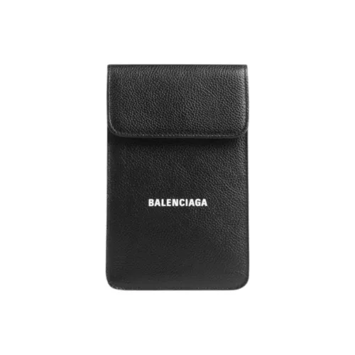 Balenciaga Grained Calfskin Wallet Women's Black