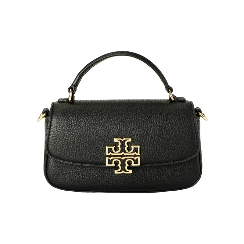 TORY BURCH Britten Litchi Grain Leather Shoulder Bag Crossbody Bag Handbag Mini Women's Black-1