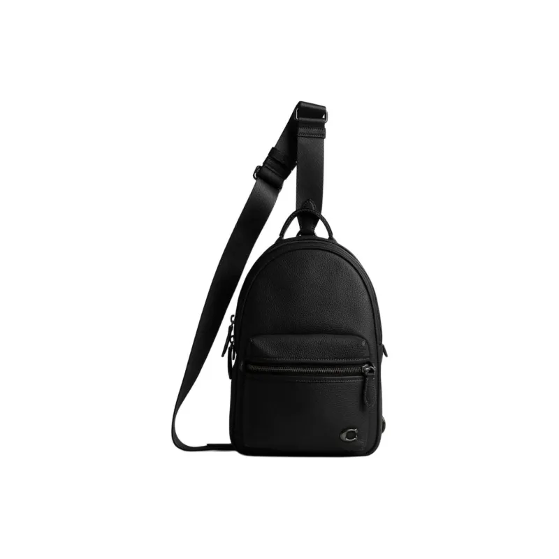 COACH Charter Calfskin Crossbody Bag, Sling Bag Men's Black-2