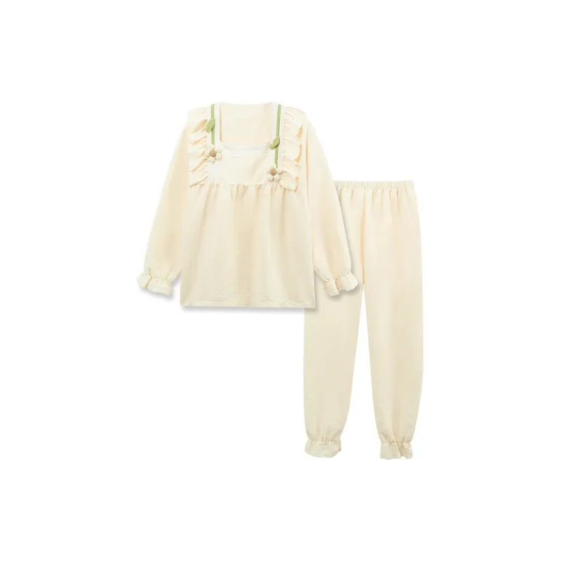 Sleeping Beauty Pajama Set Women's Apricot-0