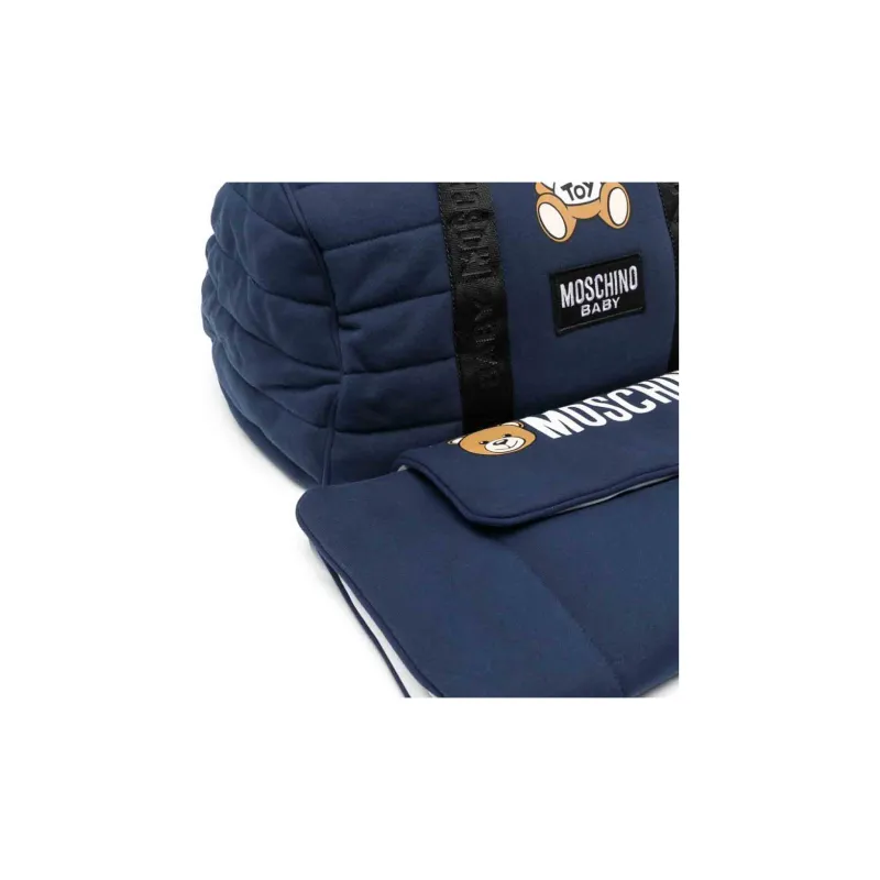 MOSCHINO Teddy Cotton Blend Maternity And Baby Bag Shoulder Bag Crossbody Bag Handbag Kids' Blue-2
