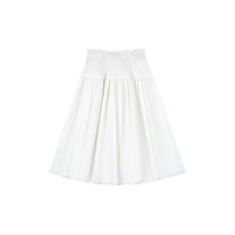 FAIRFAFO Casual Short Skirts Women's Ecru-1