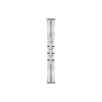 SHIRUI Apple Watch Strap Advanced S9 Watch Bands Stainless Steel Silver Style With Diamonds Unisex