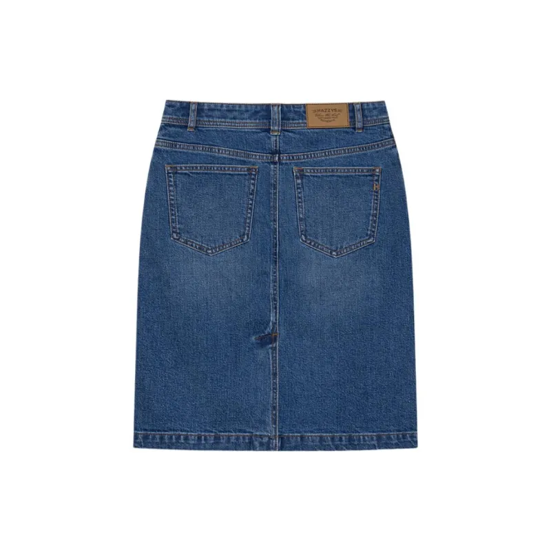 HAZZYS Denim Short Skirts Women's Blue-1