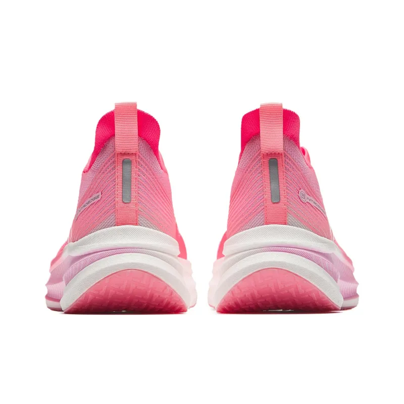 Anta Cushioned Wear-Resistant Breathable Low-Top Full-Length Carbon Plate Training Running Shoes Men's Red Pink-4