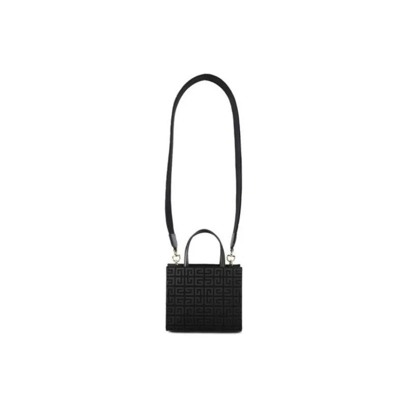 GIVENCHY G Tote Cotton And Acrylic Blend Tote Bag Shopping Bag Shoulder Bag Crossbody Bag Handbag Mini Women's Black-5