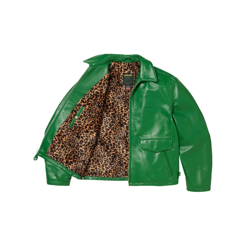 Supreme Schott Leather Racer Jacket FW24-5