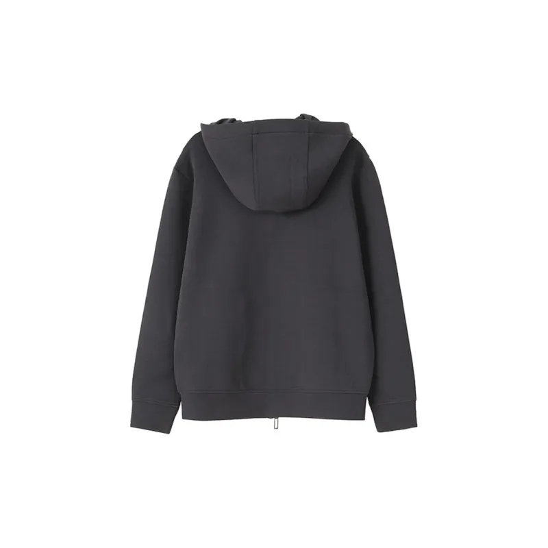 EMPORIO ARMANI Zipped Logo Embroidered Hoodie-1