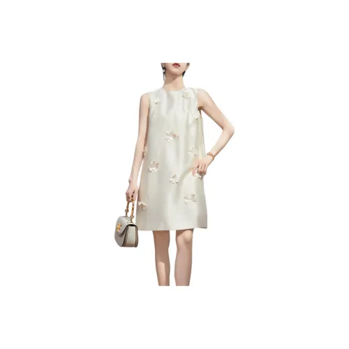 DESIGNER UNCLE Sleeveless Dresses Women's Off White