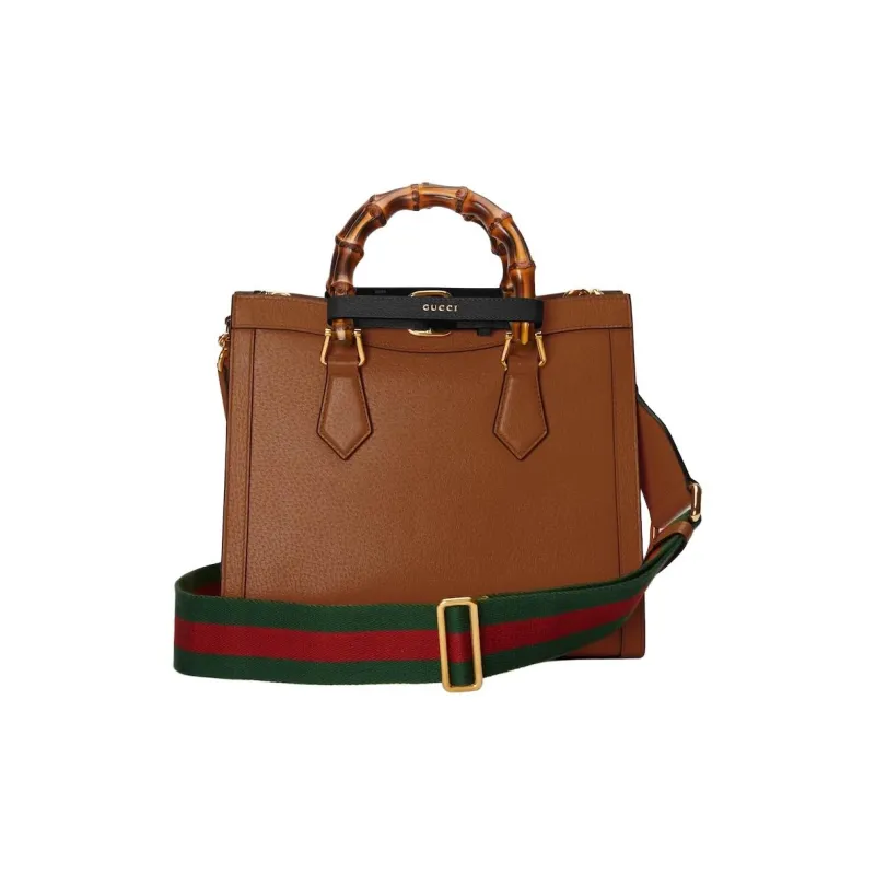 GUCCI Diana Copper Leather Shoulder Bag Crossbody Bag Handbag Small Size Women's Brown-5