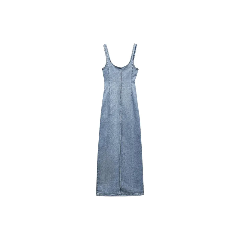 ZARA Slip Dresses Women's Blue-1