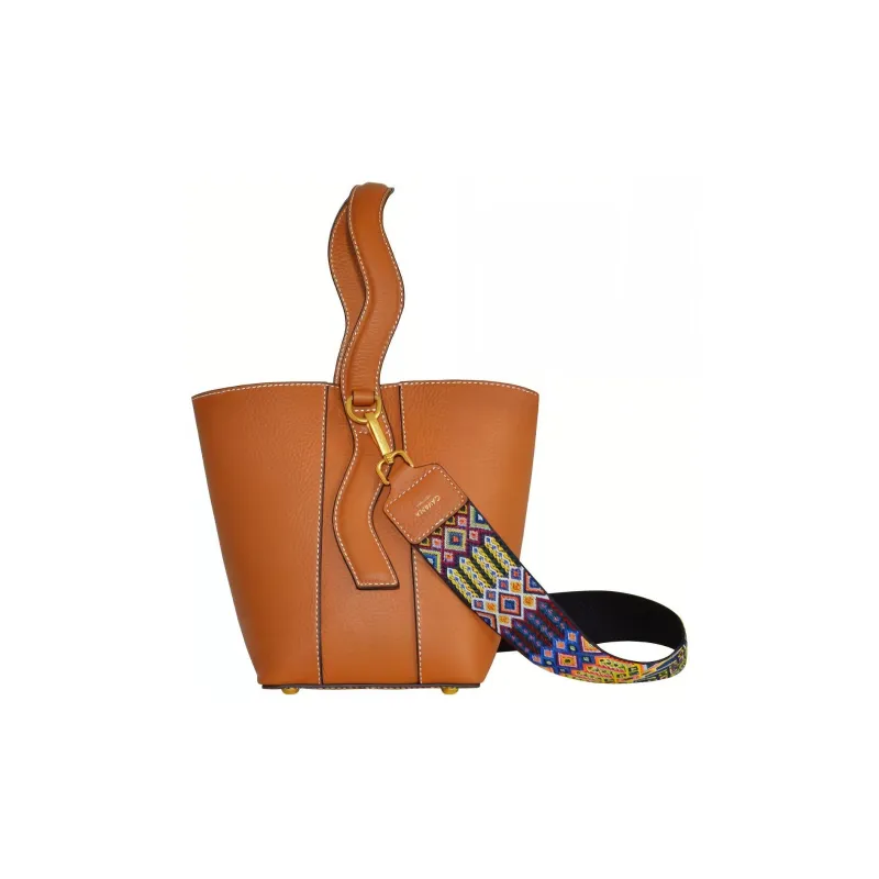 CAVANA Calfskin Boston Bucket Bag Shoulder Bag Crossbody Bag Handbag Women's Brown-1