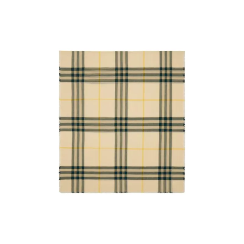 Burberry Wool Knit Scarves Unisex Brown-0