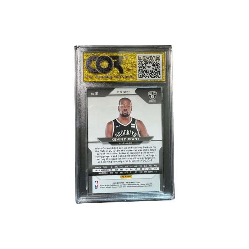 PANINI Kevin Durant Prizm 2020 21 Nets COR9.5 Refringence Graded Cards 1 Pc-1