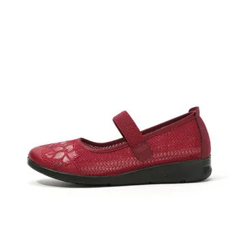 Old Meihua Casual Single Shoes Women's Red