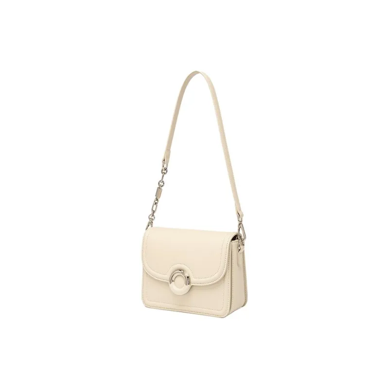 DAPHNE PU Small Square Bag Shoulder Bag Medium Size Women's Ecru/Blue-1