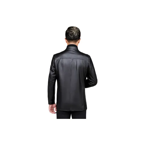 KAISER Leather Jacket Men's Black