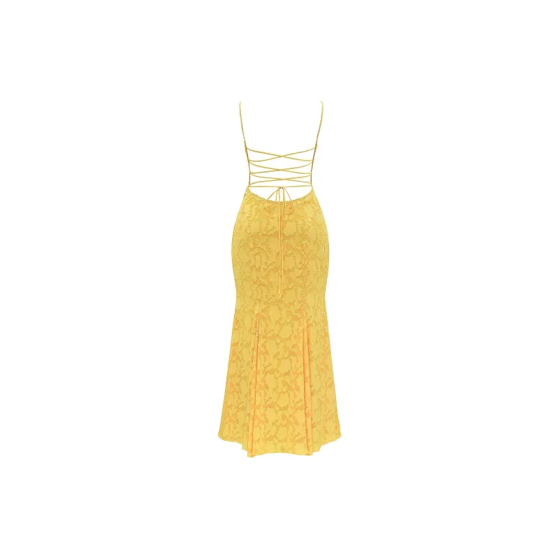 HOUSE OF CB Joan Slip Dresses Women's Apricot/Apricot-1