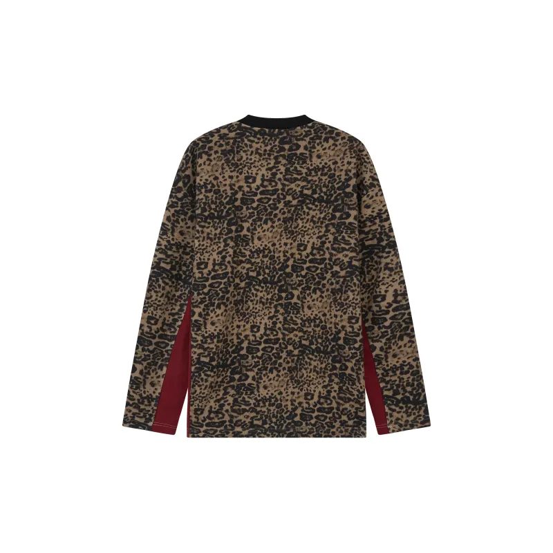 WULISHAONIAN Sweatshirt Unisex Leopard Print-1